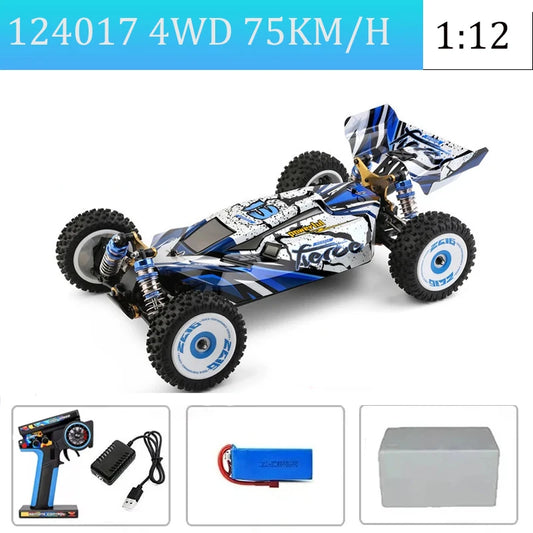 WLtoys144010 4WD Model with A Top Speed of 75 Km/h 1:14 Scale, High-speed Remote-controlled Off-road Drifting Racing Car for Boy