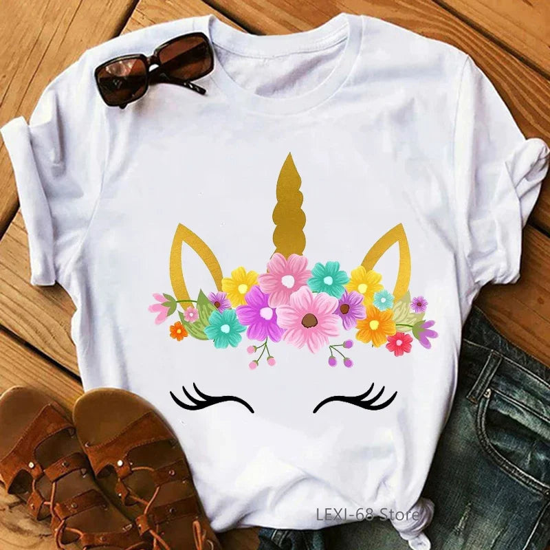 Sophia Women Kawaii Unicorn Girl Graphic Femme Flowers - GuGuTon baby store - Baby Fashion - Toddlers Outfits - Babies Outfits - Toddler Clothes - Kids Clothing - Newborn Clothes - Newborn Wear - Kids Wear - Trending Clothes - Trending Outfits - Fall Fashion - Winter Fashion - Girls Clothes - Boys Clothes - Babies Wear - Kids Accessories - KidsWear - Summer Clothes - Summer Fashion - Summer Trend - Falls Sweaters - Tops - Bottom - Jeans - Blouse - Dresses - Newborn Dresses - Toys