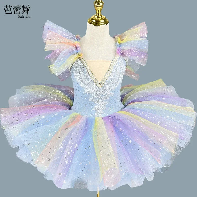 Summer Stage Ballet Leotards Girls Dresses Princess Dance Girl Dress