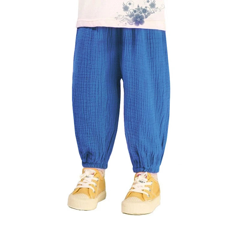 Lucas Pants Casual Boys Linen Solid Color Loose Pleated