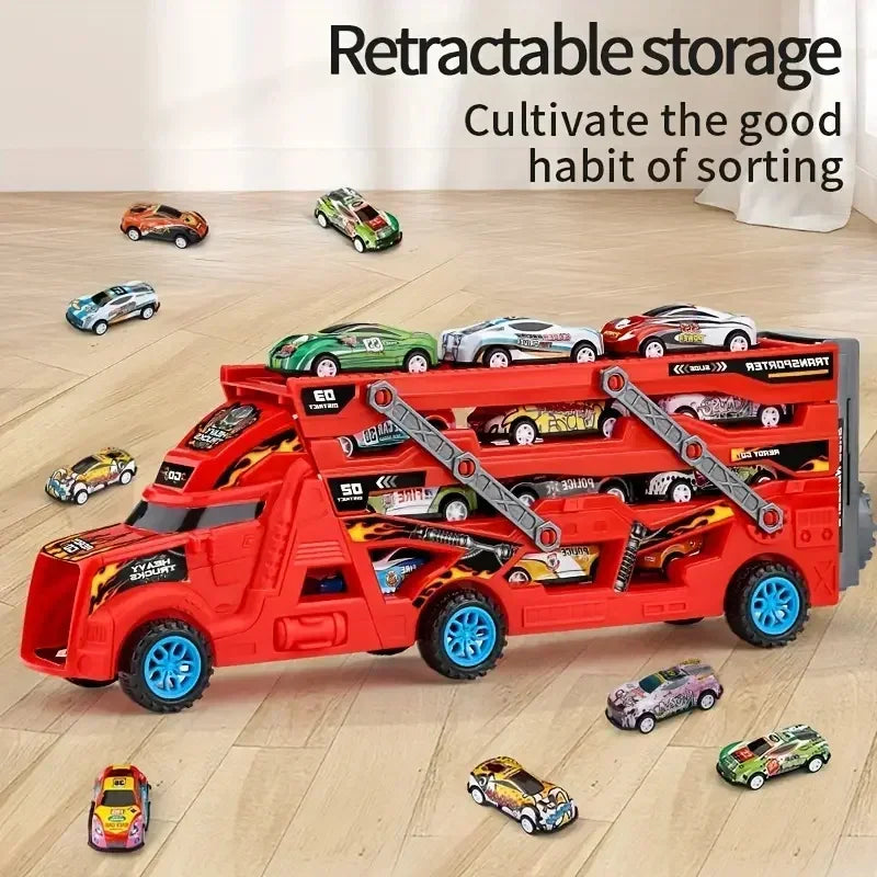 Large Kid Truck Deformation Transporter Car Toys Models