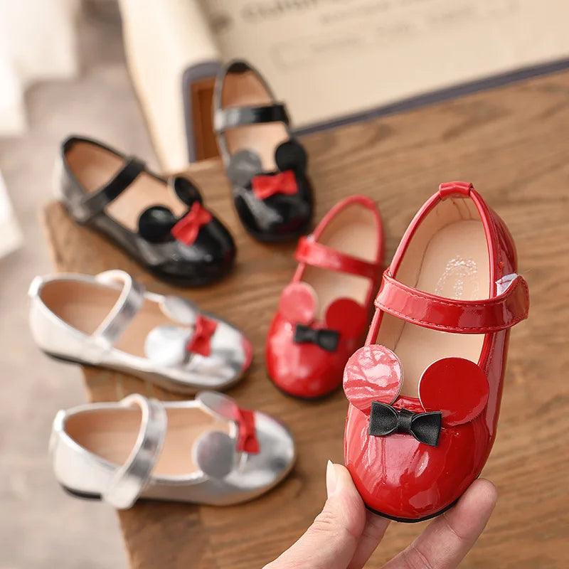Baby Girl Shoes Soft PU Patent Leather Flats For Girls