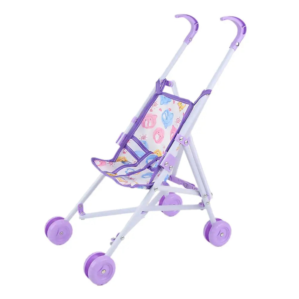 Trendy Interactive Dolls Pram Play Toys Plastic Doll Handcart Stable Baby Stroller for Boys Girls Babies