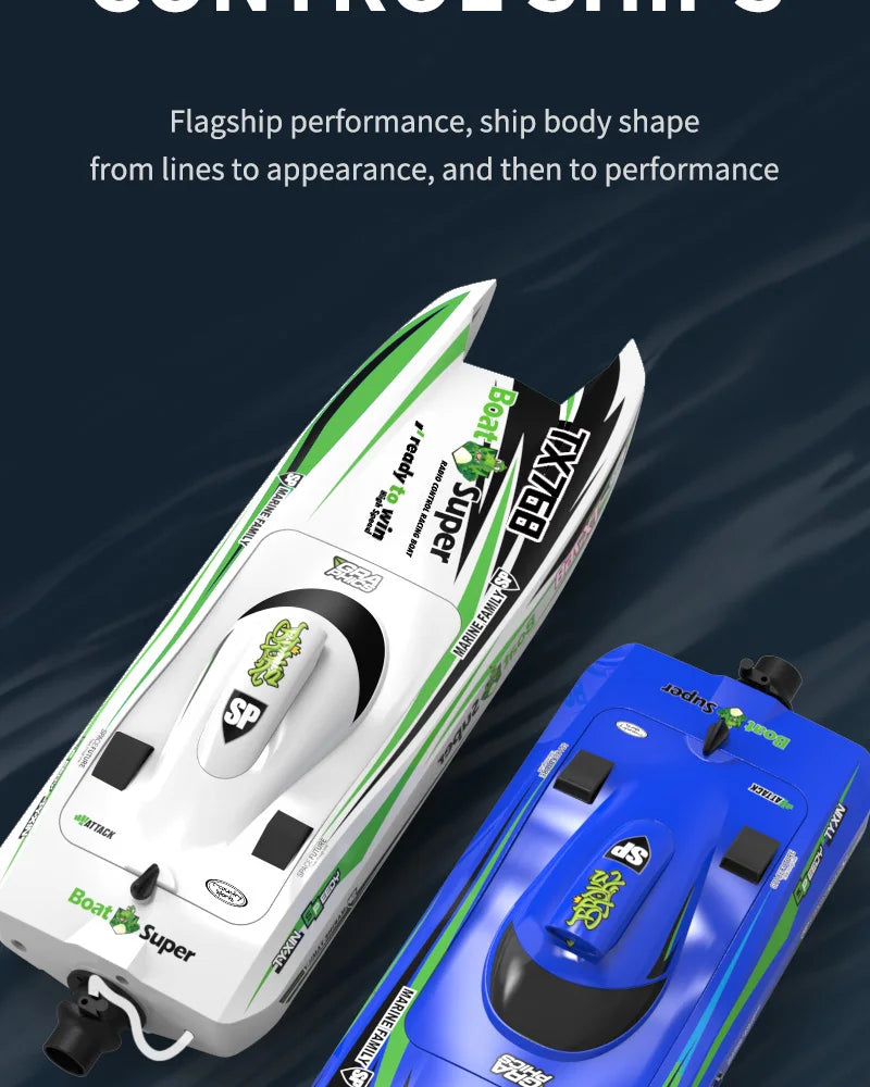 TX768 RC Boat 2.4G Brushless High Speed Remote Control Ship 30km/h