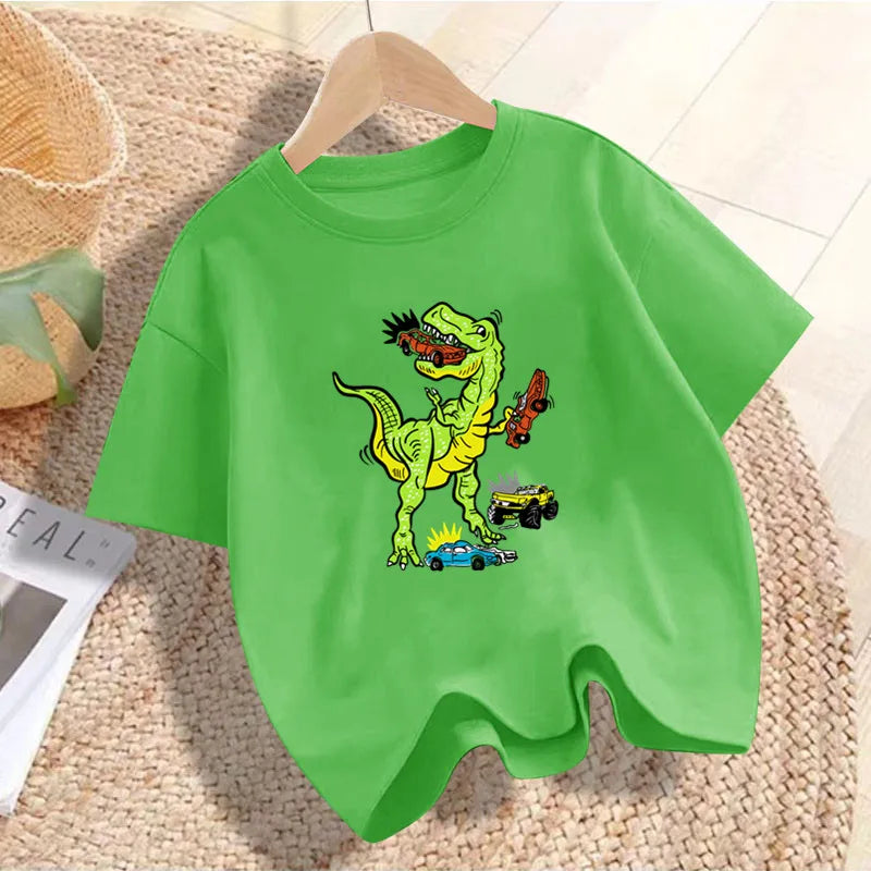 Jhon cute Dino Cartoon Print Children's Tshirt - GuGuTon baby store - Baby Fashion - Toddlers Outfits - Babies Outfits - Toddler Clothes - Kids Clothing - Newborn Clothes - Newborn Wear - Kids Wear - Trending Clothes - Trending Outfits - Fall Fashion - Winter Fashion - Girls Clothes - Boys Clothes - Babies Wear - Kids Accessories - KidsWear - Summer Clothes - Summer Fashion - Summer Trend - Falls Sweaters - Tops - Bottom - Jeans - Blouse - Dresses - Newborn Dresses - Toys