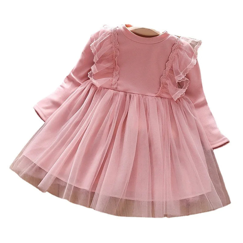 Girls Clothing Dress Autumn New Girls Dess Long Sleeve Dress
