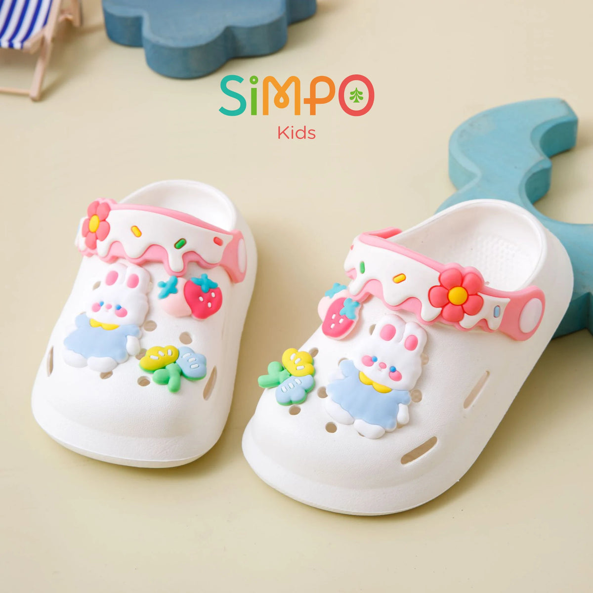 Garden Shoes For Girls Soft Sole Clogs For Baby Breathable Non-slip Indoor Outdoor Beach Sandals Trendy Cute Cartoon Bunny