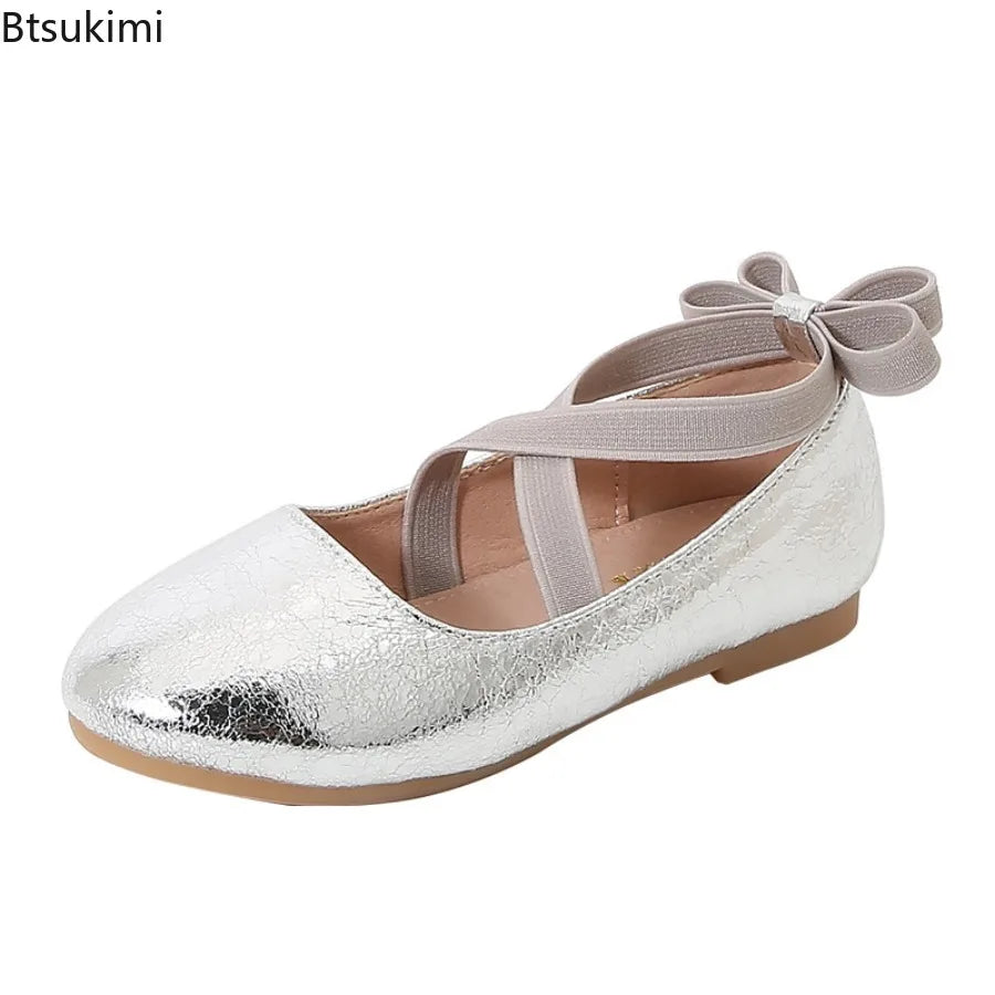 2026 New Girl Shoe Girl Christmas Shoes Party Performance Ballet Flats Slip on Boat Shoes Girl Dress Ballerina Princess Shoes