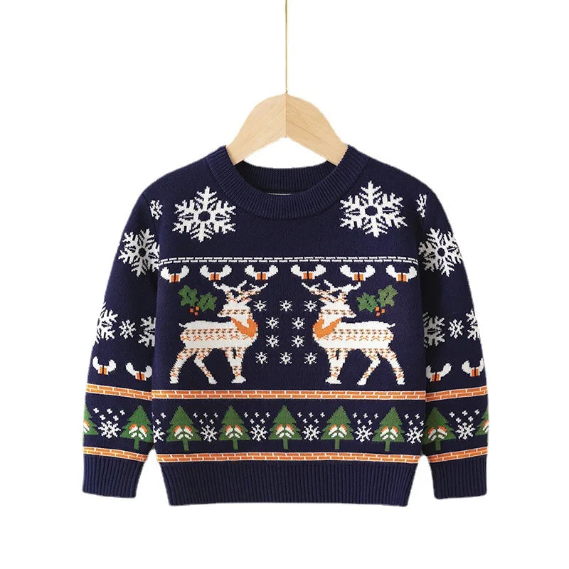 Francisco Christmas Print Boys Sweater