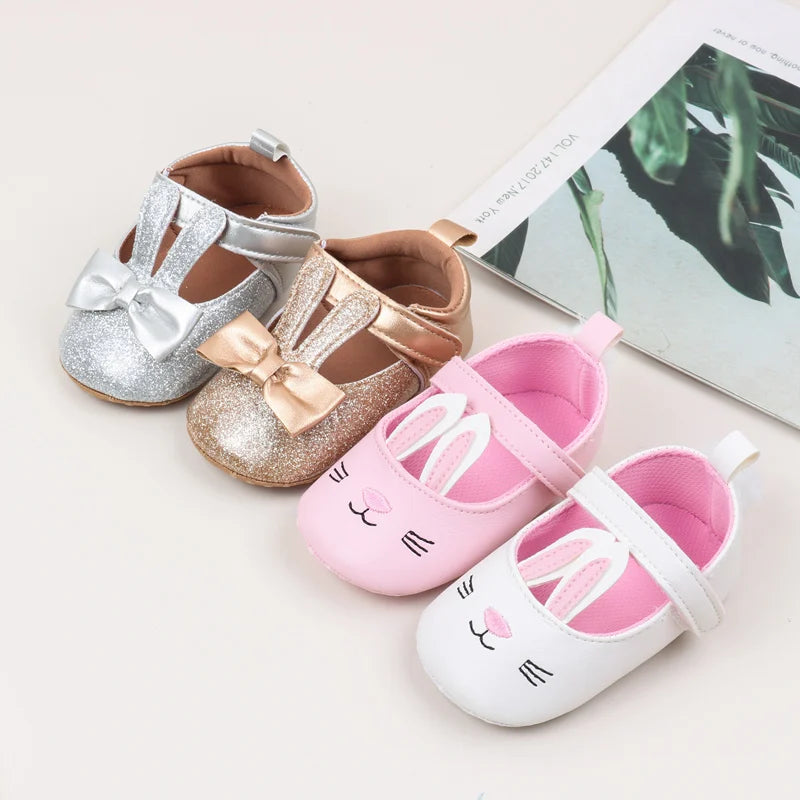 Cute Cartoon Style Baby Girl Shoes Spring and Autumn High Quality Butterfly Bowknot Cotton Sole Comfortable Prewalker BHX4031