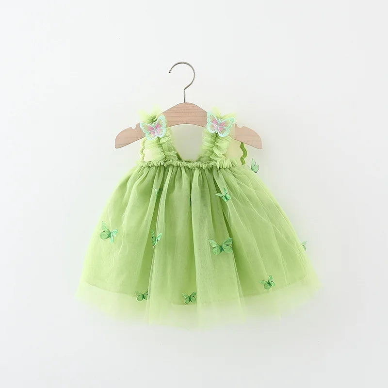 Summer Baby Girls' Princess Party Birthday Dress Butterfly Wings