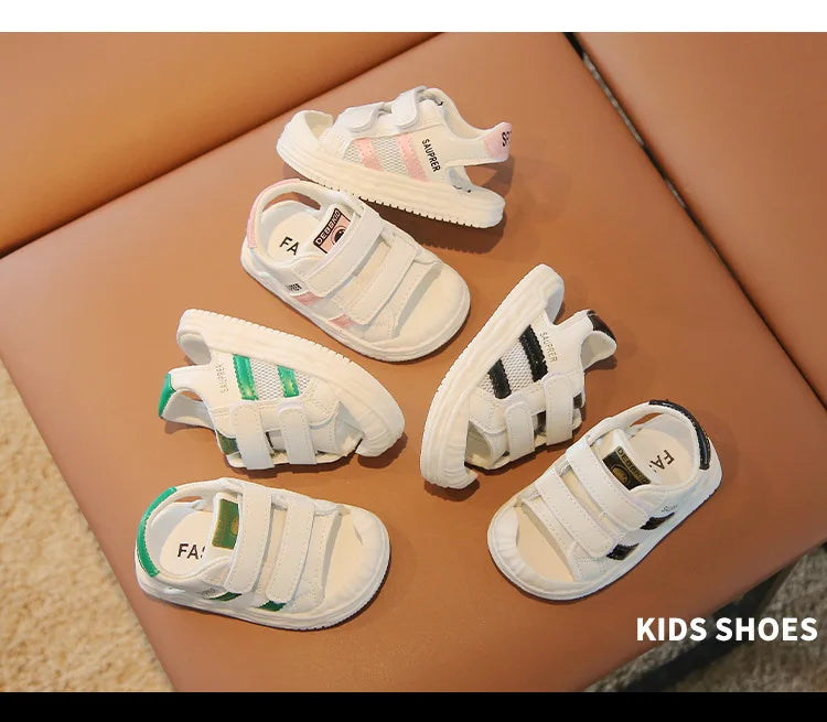 Summer Toddler Sandals Baby Girl Shoes White Color Soft Sole Breathable Boys