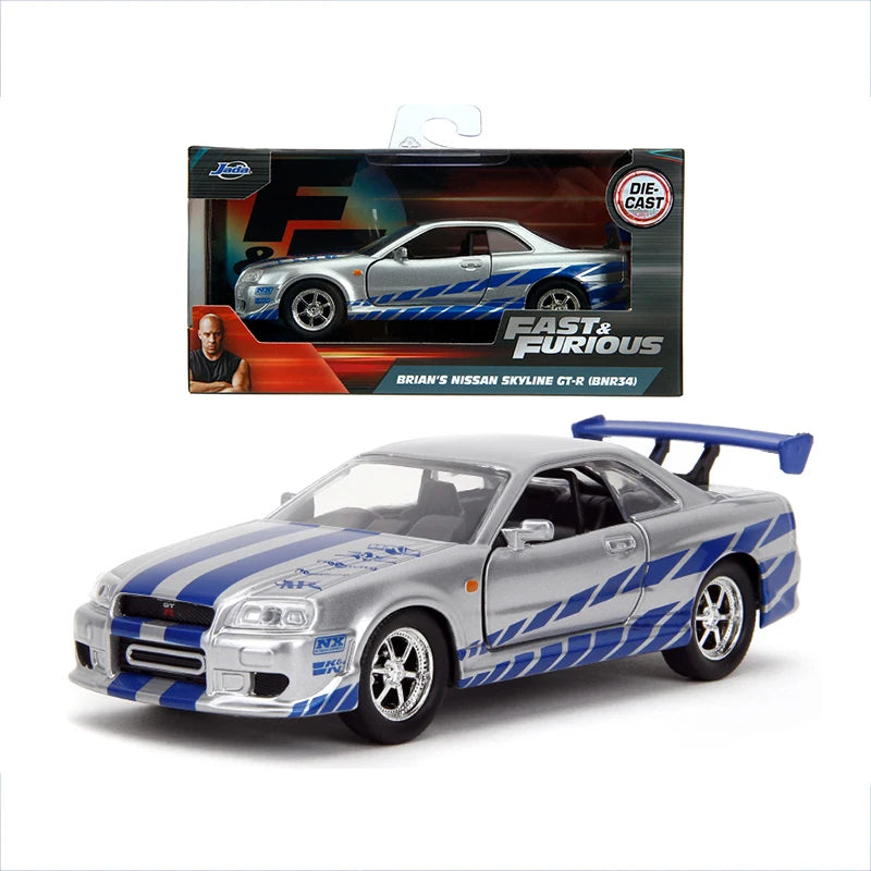 JADA 1:32 Diecast Alloy Car Model Fast Furious Jurassic Back Future Metal Toy Vehicle Collection Kids Gift Official Licensed