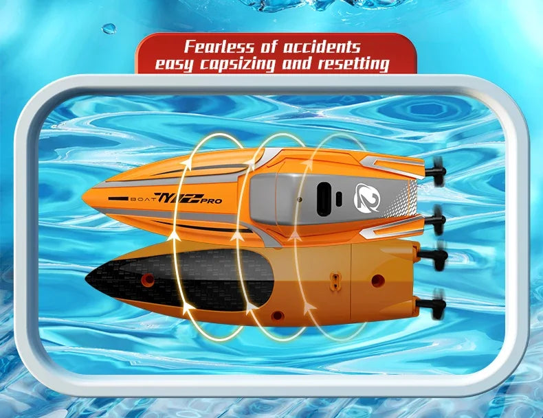 Popular 2.4G Mini Remote Control Boat - Dual Motor Waterproof Electric Speedboat