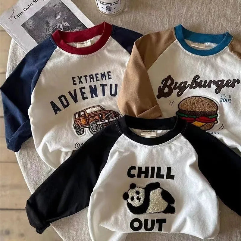 Preston Spring Cotton Long-sleeved Tees - GuGuTon baby store - Baby Fashion - Toddlers Outfits - Babies Outfits - Toddler Clothes - Kids Clothing - Newborn Clothes - Newborn Wear - Kids Wear - Trending Clothes - Trending Outfits - Fall Fashion - Winter Fashion - Girls Clothes - Boys Clothes - Babies Wear - Kids Accessories - KidsWear - Summer Clothes - Summer Fashion - Summer Trend - Falls Sweaters - Tops - Bottom - Jeans - Blouse - Dresses - Newborn Dresses - Toys