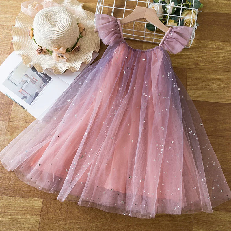 Adriana Princess Dress Ruffles Kids Sequin Tutu Birthday Party