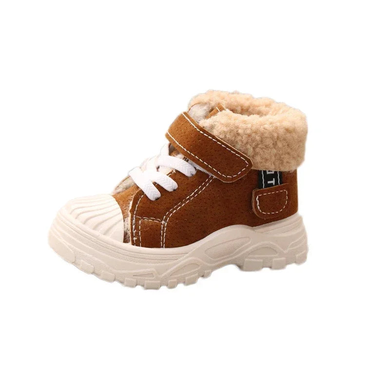 Lucas Warm Boots Winter New Boys Plus Thicken Velvet Cotton Shoes Waterproof