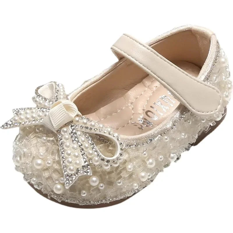 Fashion Girls Shoes Spring New Kids Leather Shoes Soft Soled Baby Shoe Anti Slip Girl Casual Shoes Simple Child Walking Shoe