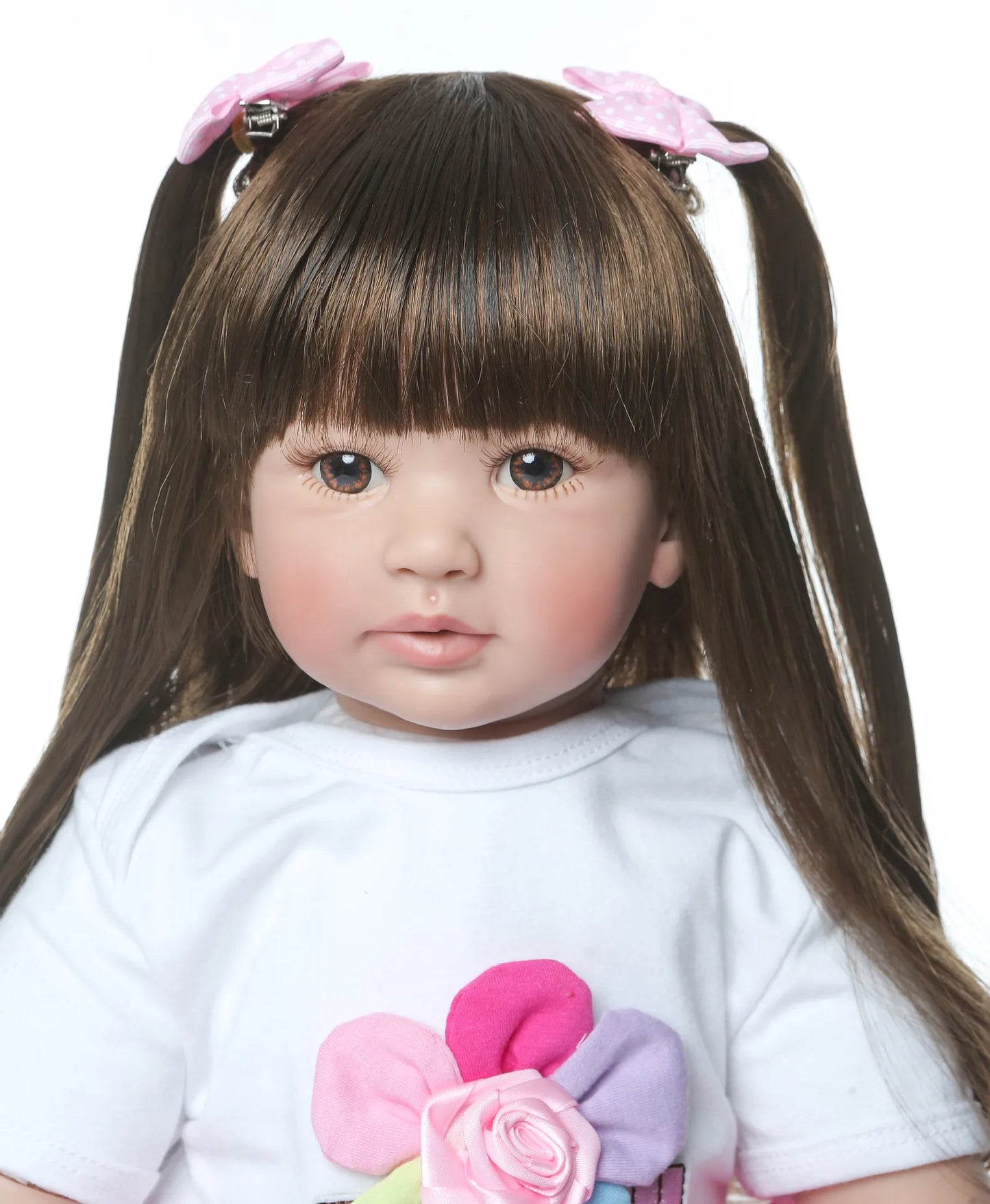 Reborn Babies 24 inch Realistic Soft Silicone Vinyl Cloth Body Lifelike Handmade RebornDolls Girls Newborn Baby Xmas Gift