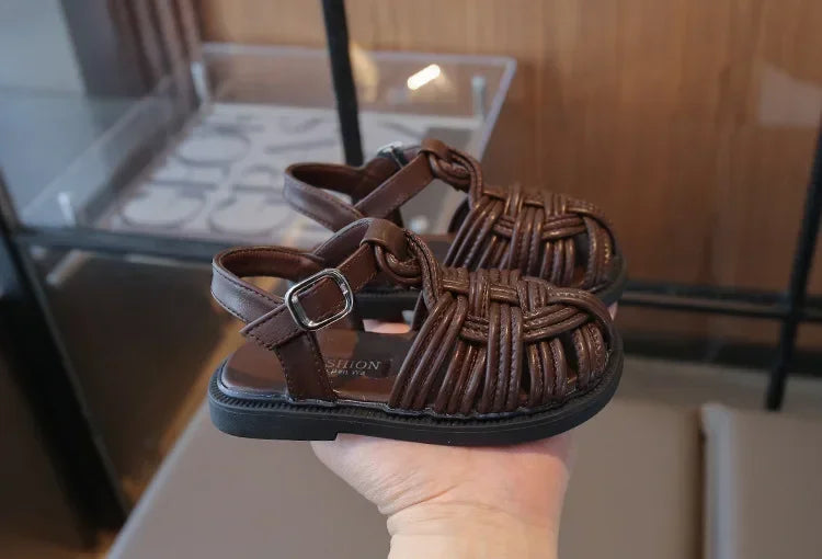 New Sandals Summer Children's Woven Casual Baby Shoes Girls