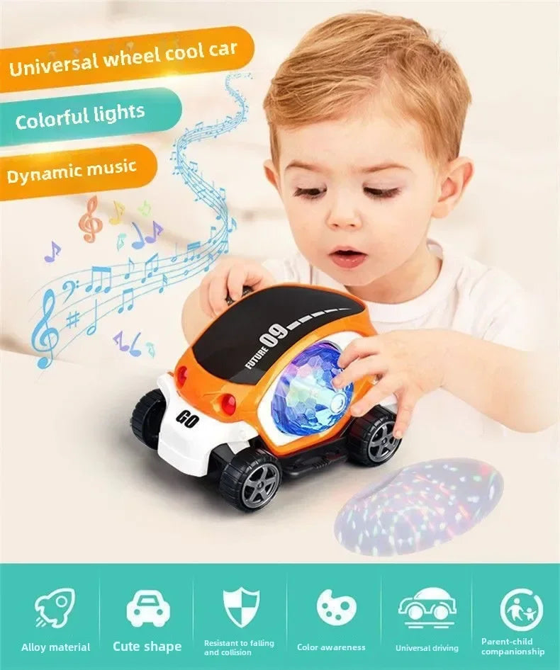 1-2 Years Boy Baby Car Toys Toddler Crawling Sensory Toy Car Toys Electronic Car Tummy Time