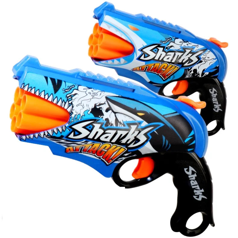 Kids Air Soft Bullet Gun Toys - Graffiti Shark Design