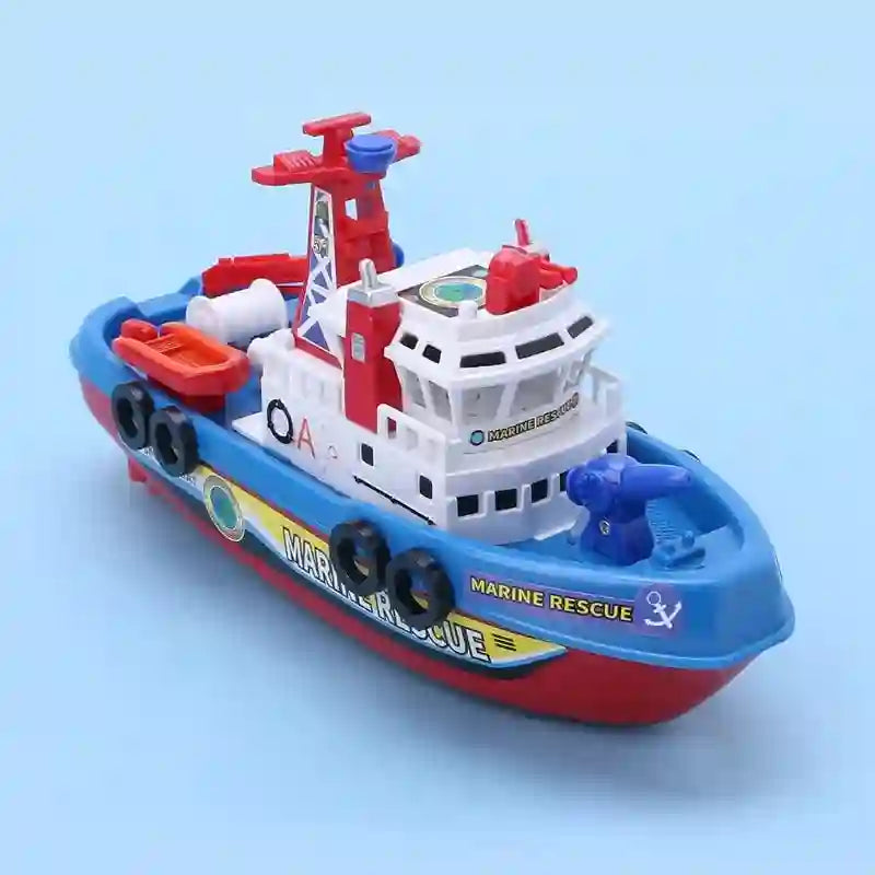 Electric Marine Rescue Boat Toy for Kids - Fast Speed Light