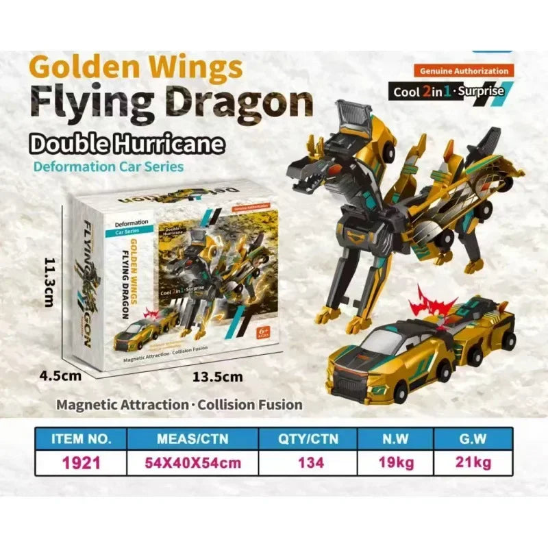 Car God Quick Transformation Toy Dinosaur Flying  Pegasus Unicorn