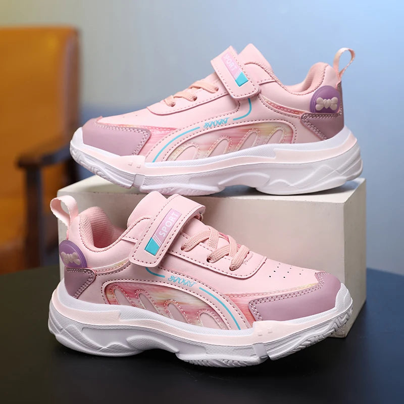 Fashion Children's Shoes Sneakers Girls Comfortable Sneakers Outdoor Non-Slip Running Shoes Tennis Shoes Light Casual Shoes