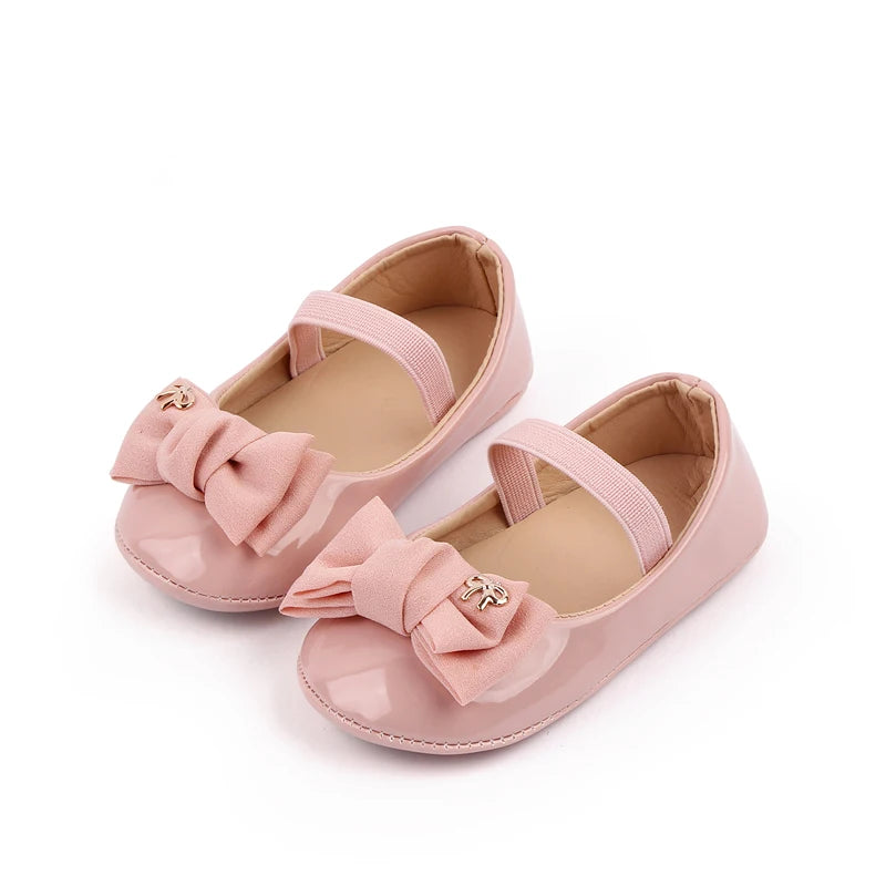 Baby Girl Shoes Cute Bowknot Toe-covered Soft PU Mary Jane Shoes Anti-slip Sole Spring Summer Sandal for 0-6-12m Baby Girl 2023
