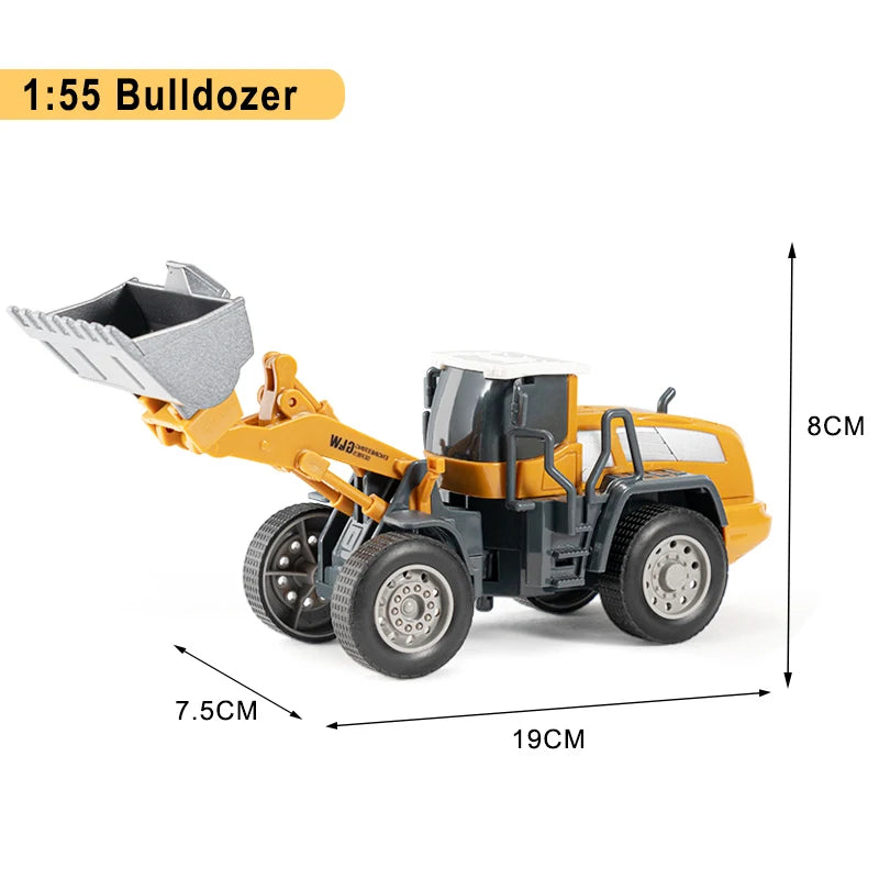 Engineering Vehicle Toys for Boys Alloy+Plastic Tractor Excavator Bulldozer Crane Truck Model Diecast Children Collection Gifts