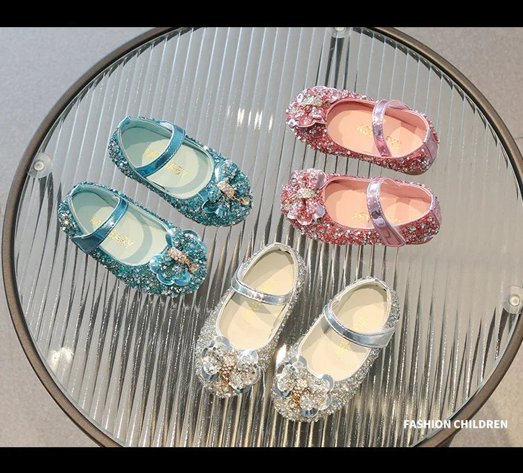 Girls Diamond Princess Shoe2026 Spring Autumn Korean Edition