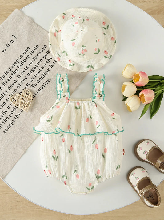Tulip Cotton Romper Set