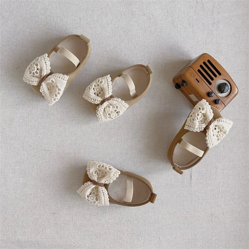 Baby Girls Shoes Autumn Winter Children Lace Bow Princess Shoes