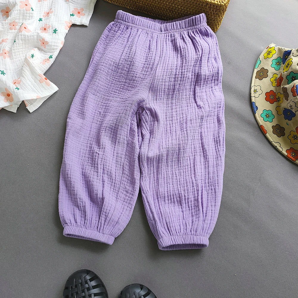 Álvaro Cotton Linen Pants Casual Baby Kids Loose Harem Pants