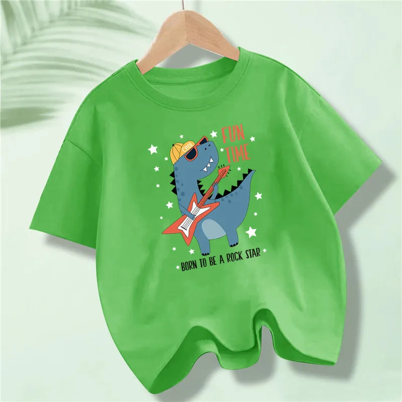 Jhon cute Dino Cartoon Print Children's Tshirt - GuGuTon baby store - Baby Fashion - Toddlers Outfits - Babies Outfits - Toddler Clothes - Kids Clothing - Newborn Clothes - Newborn Wear - Kids Wear - Trending Clothes - Trending Outfits - Fall Fashion - Winter Fashion - Girls Clothes - Boys Clothes - Babies Wear - Kids Accessories - KidsWear - Summer Clothes - Summer Fashion - Summer Trend - Falls Sweaters - Tops - Bottom - Jeans - Blouse - Dresses - Newborn Dresses - Toys