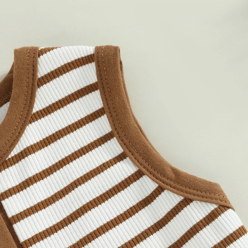 Naim Infant Baby Boys Romper Stripe Sleeveless Crew Neck - GuGuTon baby store - Baby Fashion - Toddlers Outfits - Babies Outfits - Toddler Clothes - Kids Clothing - Newborn Clothes - Newborn Wear - Kids Wear - Trending Clothes - Trending Outfits - Fall Fashion - Winter Fashion - Girls Clothes - Boys Clothes - Babies Wear - Kids Accessories - KidsWear - Summer Clothes - Summer Fashion - Summer Trend - Falls Sweaters - Tops - Bottom - Jeans - Blouse - Dresses - Newborn Dresses - Toys