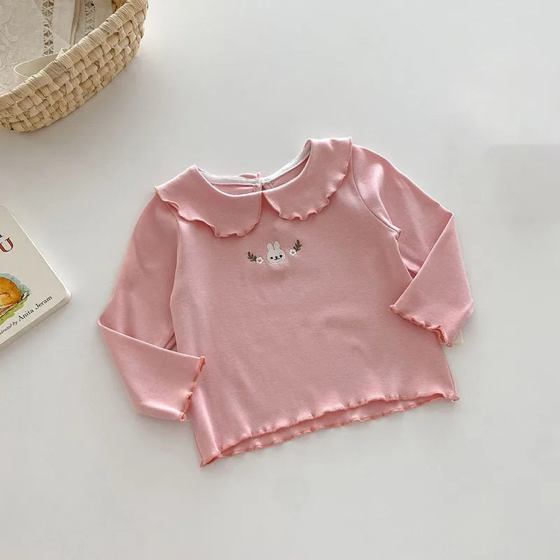 Carolina Cute Embroidery Fitting Bunny Top