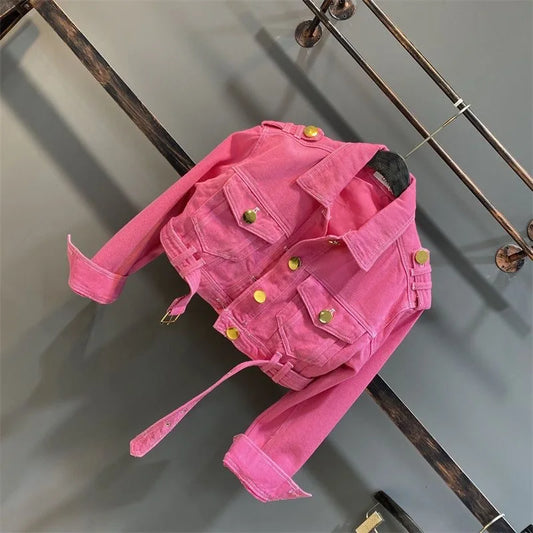 Dayana Kids Jacket for Girls Autumn Solid Color Fashion