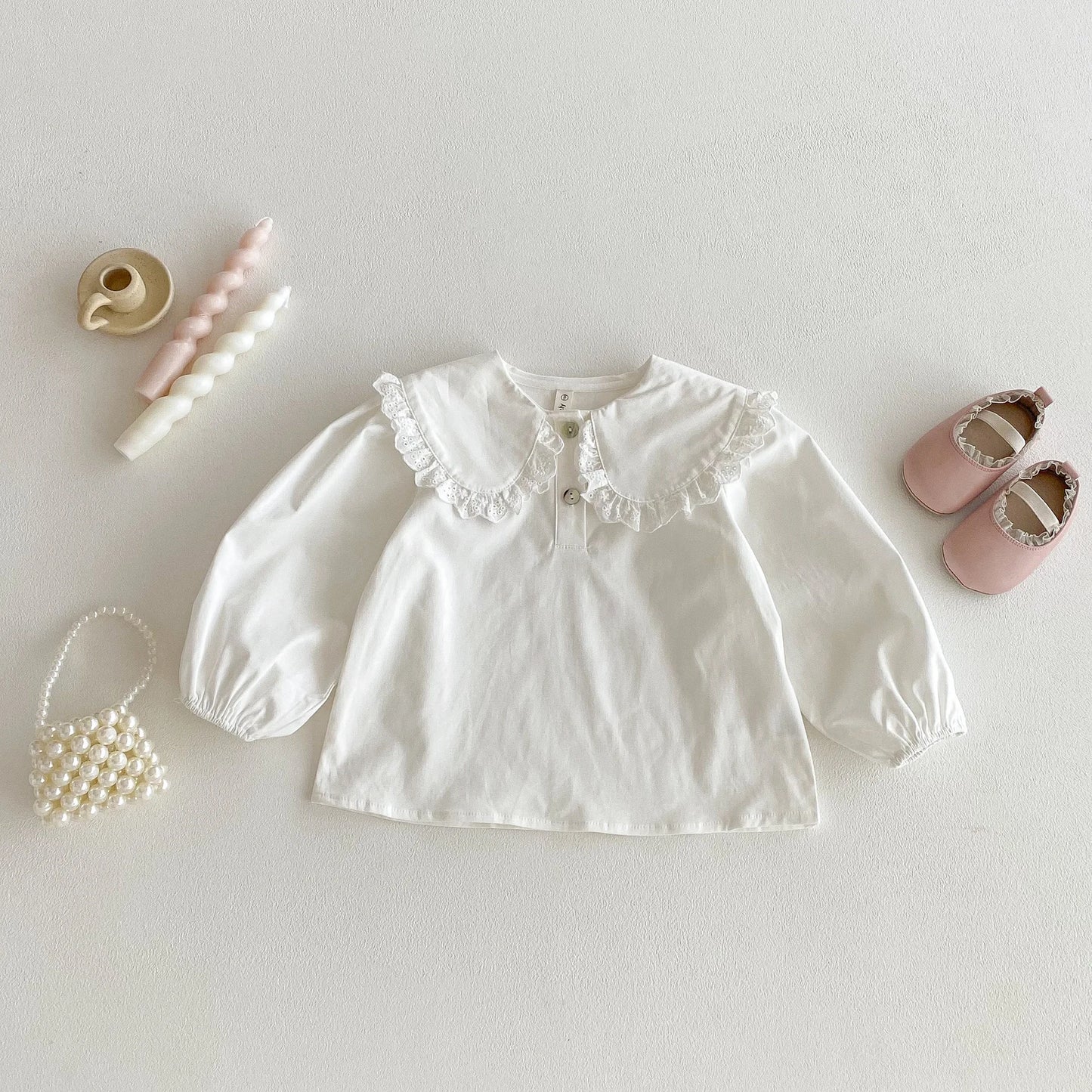 Francely Long Sleeve Collar Versatile Tops
