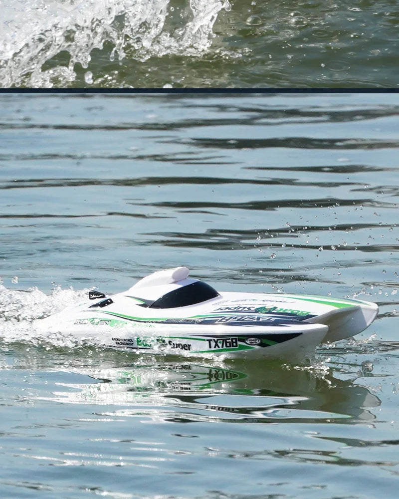 TX768 RC Boat 2.4G Brushless High Speed Remote Control Ship 30km/h