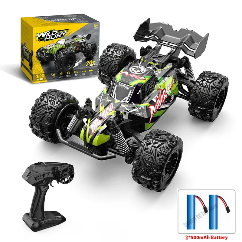 1:20 Off Road RC Car 4WD All Terrain RC Monster Truck, 2.4G High Speed with LED Light, Top Birthday Christmas Gift Toy for Boys