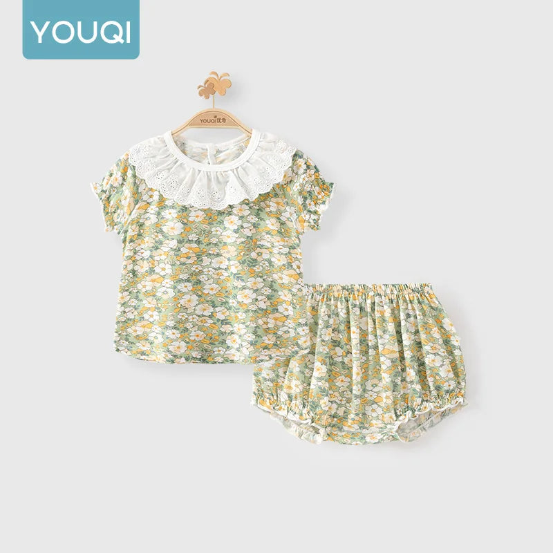 Eve Baby Girl Outfit Set, Camisole Top with Polka Dot Shorts