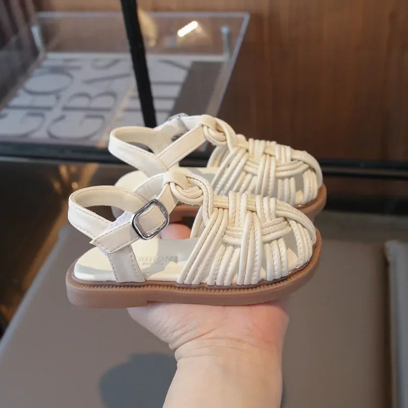 New Sandals Summer Children's Woven Casual Baby Shoes Girls