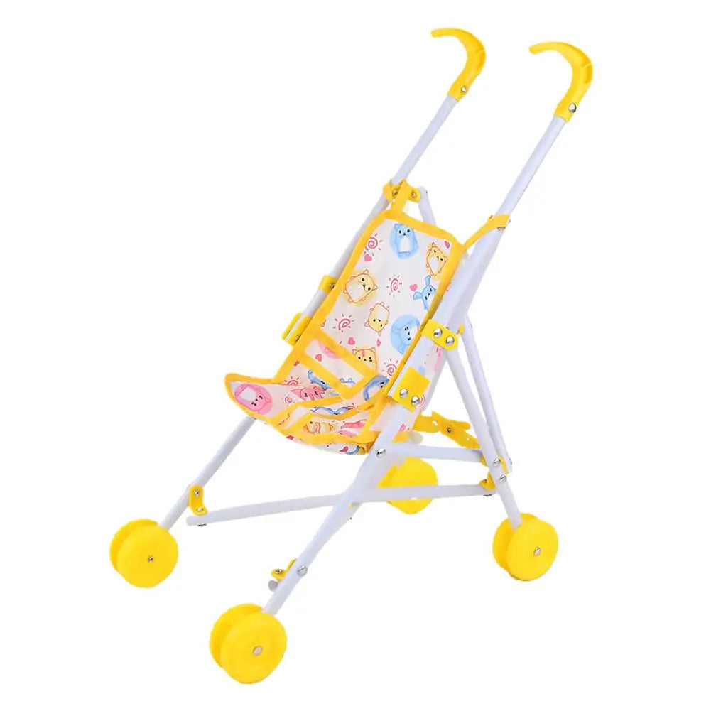 Trendy Interactive Dolls Pram Play Toys Plastic Doll Handcart Stable Baby Stroller for Boys Girls Babies