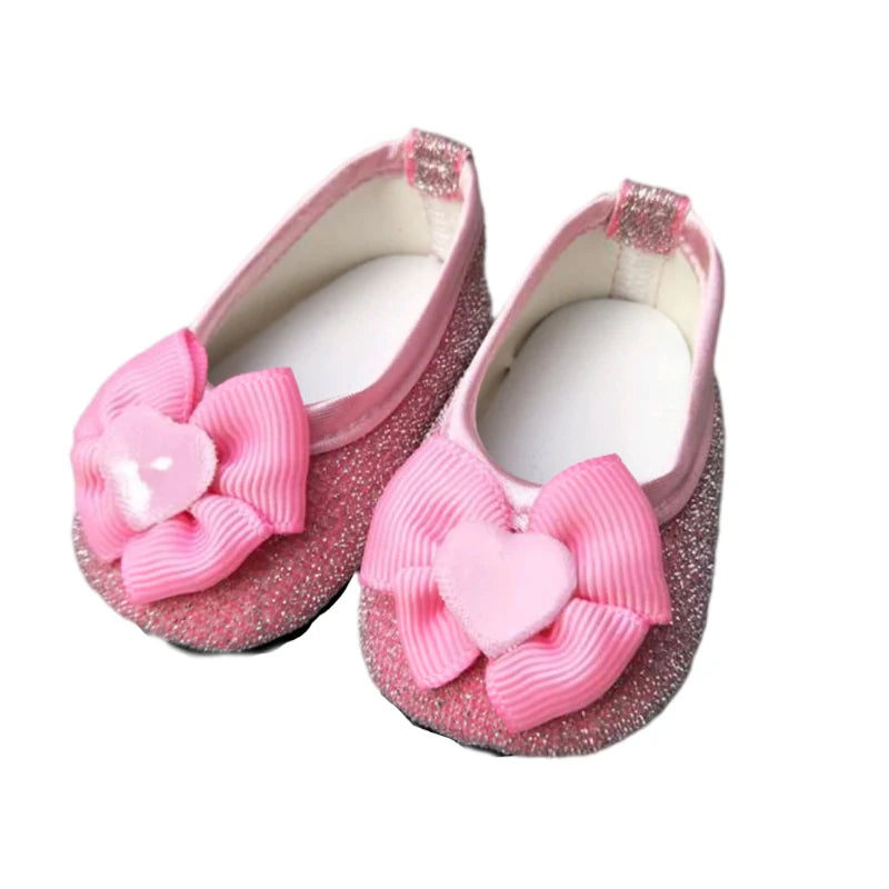 Baby Doll Shoes for 43cm Born Baby Doll Single Shoes Fits for 18" Girl Doll Sequin Shoes Accessories