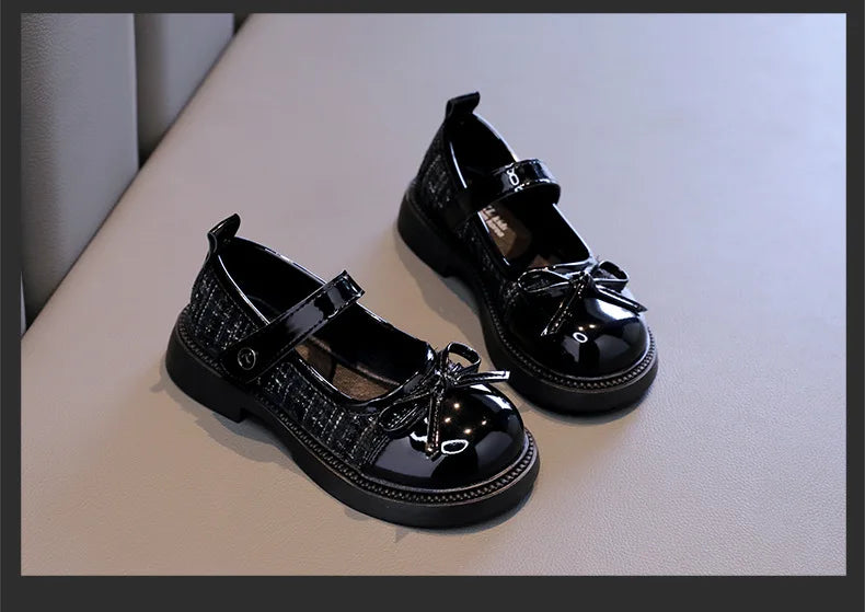 Girls' Spring and Autumn Leather Shoes 2025 Middle aged Children's Baby Soft soled Performance Shoes Children's Princess Shoes
