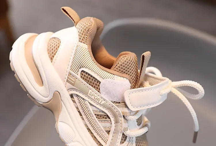 New Kids Sneakers for Girls School Causal Sports Shoes for Boy Spring Autumn Versatile Children Tennis Shoes Mesh Breathable