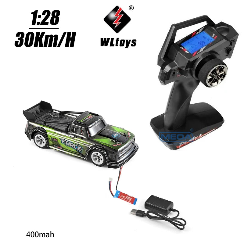 Wltoys 284010 30Km/H Mosquito RC Car 2.4GHz Off-Road RTR Rally Drift Car 4WD 1/28 V2/LCD/V8 Remote Control High Speed Racing