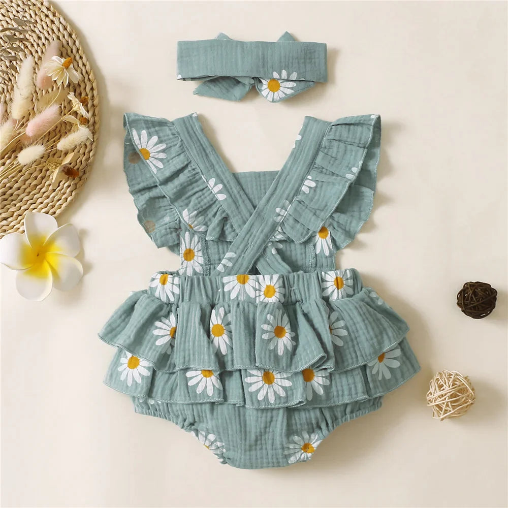 Daisy Printed Romper Set